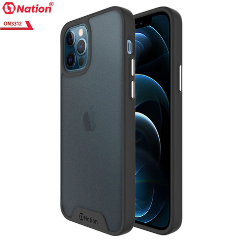 iPhone 12 Pro Cover - Black - ONation Silk Series - Premium Quality  Drop Tested Tpu+Pc Semi-Transparent Soft Edges