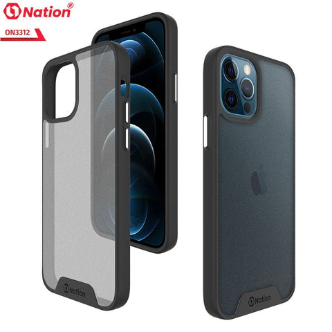 iPhone 12 Pro Max Cover - Black - ONation Silk Series - Premium Quality  Drop Tested Tpu+Pc Semi-Transparent Soft Edges