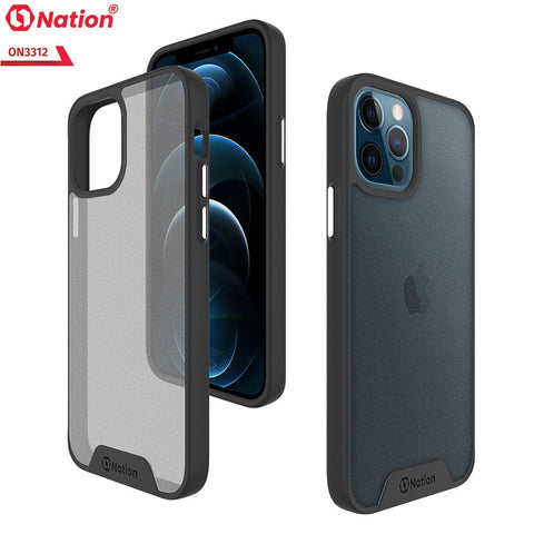 iPhone 12 Pro Cover - Black - ONation Silk Series - Premium Quality  Drop Tested Tpu+Pc Semi-Transparent Soft Edges
