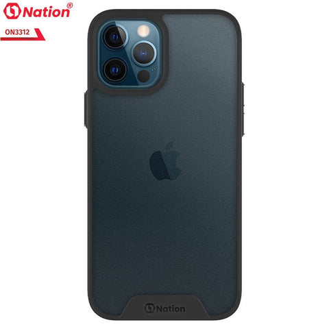 iPhone 12 Pro Max Cover - Black - ONation Silk Series - Premium Quality  Drop Tested Tpu+Pc Semi-Transparent Soft Edges
