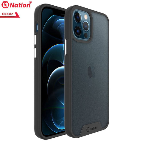 iPhone 12 Pro Max Cover - Black - ONation Silk Series - Premium Quality  Drop Tested Tpu+Pc Semi-Transparent Soft Edges