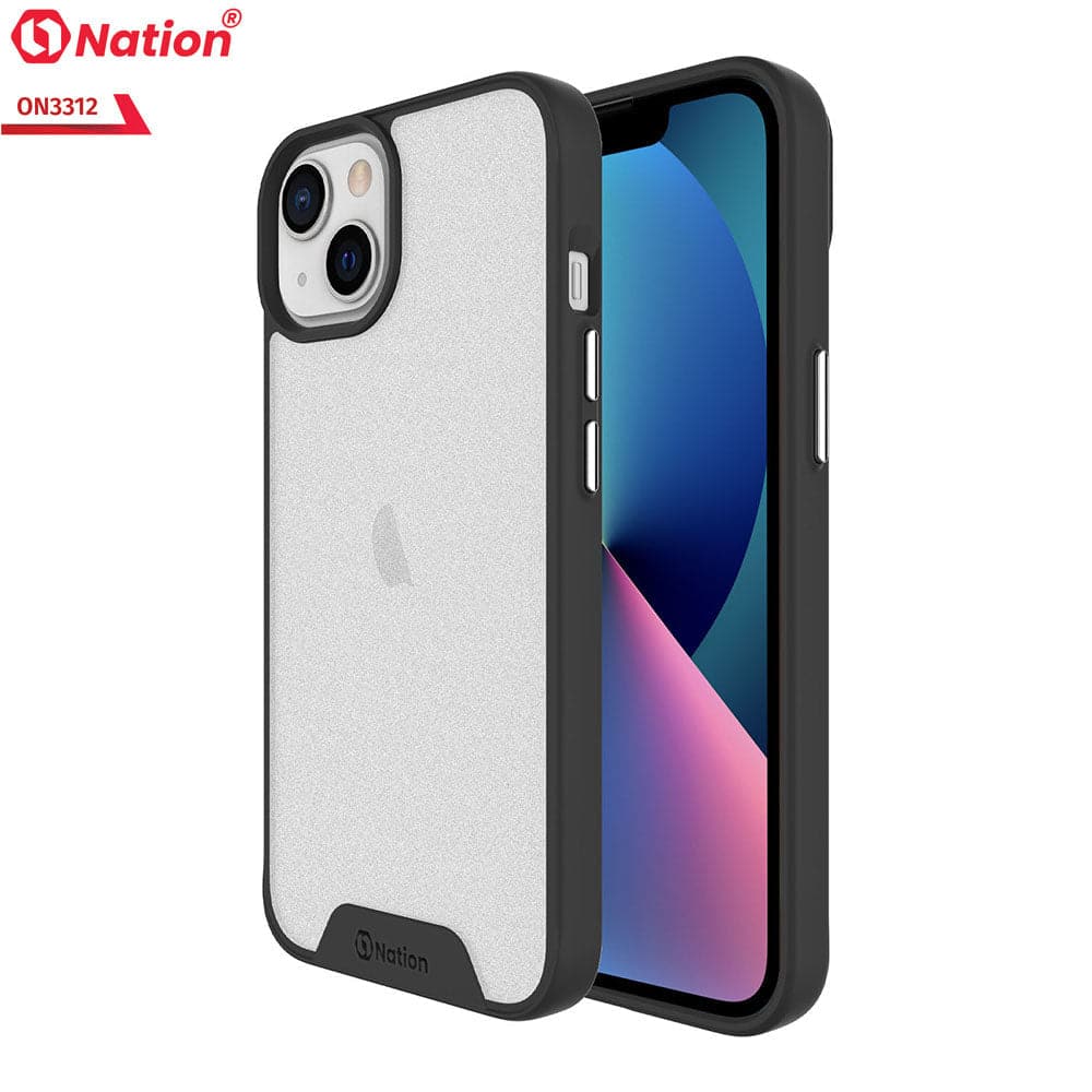 iPhone 13 Cover - Black - ONation Silk Series - Premium Quality  Drop Tested Tpu+Pc Semi-Transparent Soft Edges