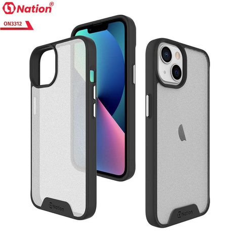 iPhone 13 Cover - Black - ONation Silk Series - Premium Quality  Drop Tested Tpu+Pc Semi-Transparent Soft Edges