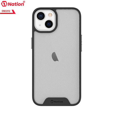 iPhone 13 Cover - Black - ONation Silk Series - Premium Quality  Drop Tested Tpu+Pc Semi-Transparent Soft Edges