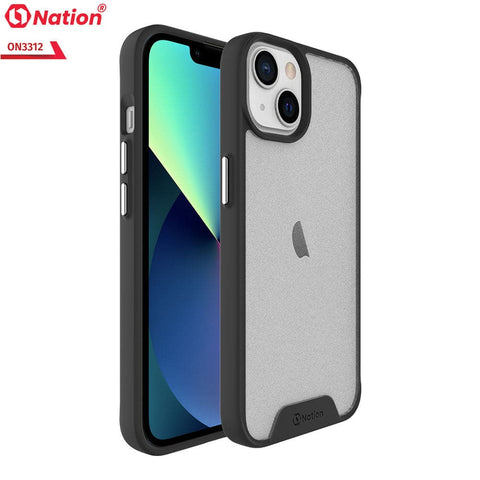 iPhone 13 Cover - Black - ONation Silk Series - Premium Quality  Drop Tested Tpu+Pc Semi-Transparent Soft Edges