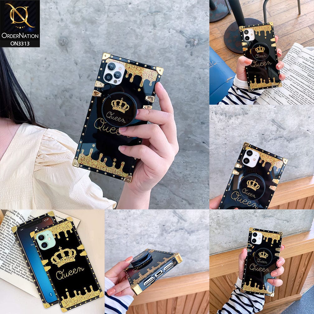 OnePlus 4G Cover Black Golden Electroplated Luxury Square
