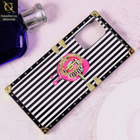 Samsung Galaxy A52 Cover - Design 2 - Stylish Trunk Chest Design Square Shape Soft Protective Case with Ring Holder