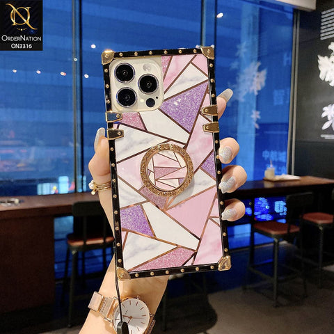 Samsung Galaxy Note 9 Cover - Design 1 - Smart Mosaic Marble and Glitter Trunk Style Soft Case Without Strap
