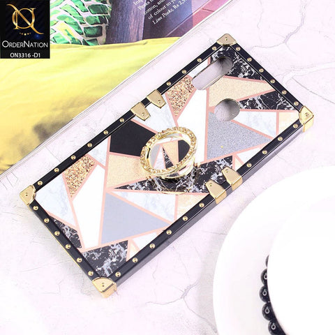 Samsung Galaxy A30 Cover - Design 1 - Smart Mosaic Marble and Glitter Trunk Style Soft Case Without Strap