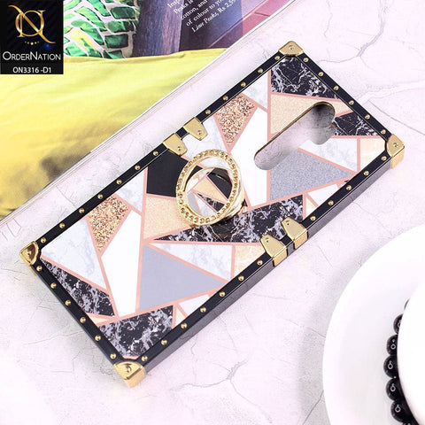 Oppo A5 2020 Cover - Design 1 - Smart Mosaic Marble and Glitter Trunk Style Soft Case Without Strap