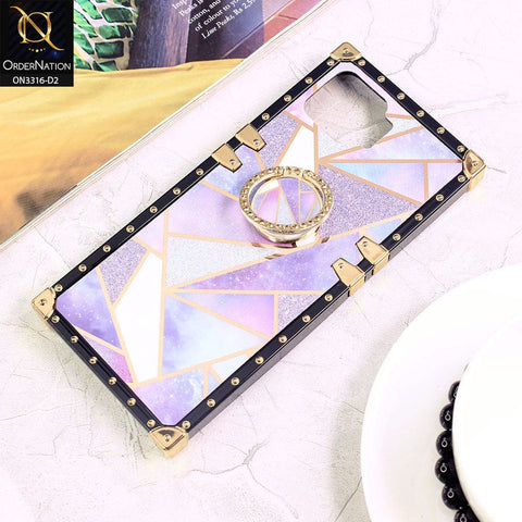 Oppo A73 Cover - Design 3 - Smart Mosaic Marble and Glitter Trunk Style Soft Case Without Strap
