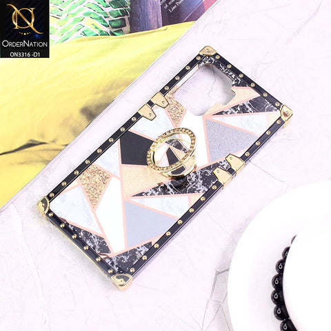 Oppo F19 Pro Cover - Design 1 - Smart Mosaic Marble and Glitter Trunk Style Soft Case Without Strap