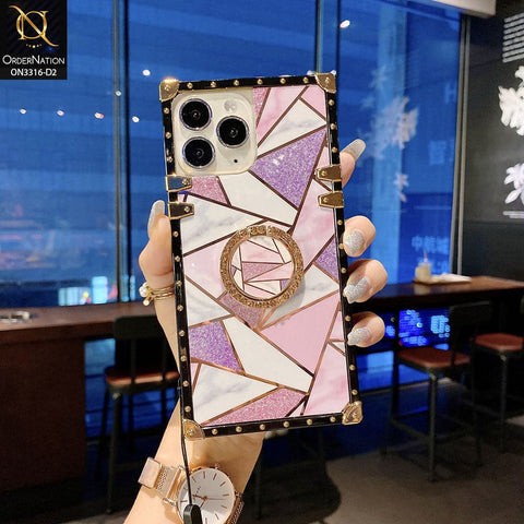 iPhone 11 Pro Max Cover - Design 2 - Smart Mosaic Marble and Glitter Trunk Style Soft Case