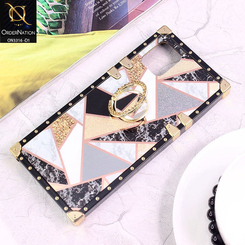 Samsung Galaxy Note 10 Lite Cover - Design 1 - Smart Mosaic Marble and Glitter Trunk Style Soft Case Without Strap