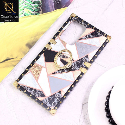 Samsung Galaxy Note 20 Ultra Cover - Design 1 - Smart Mosaic Marble and Glitter Trunk Style Soft Case Without Strap