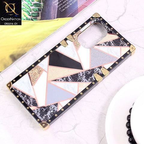 Xiaomi Redmi K40 Cover - Design 1 - Smart Mosaic Marble and Glitter Trunk Style Soft Case Without Strap