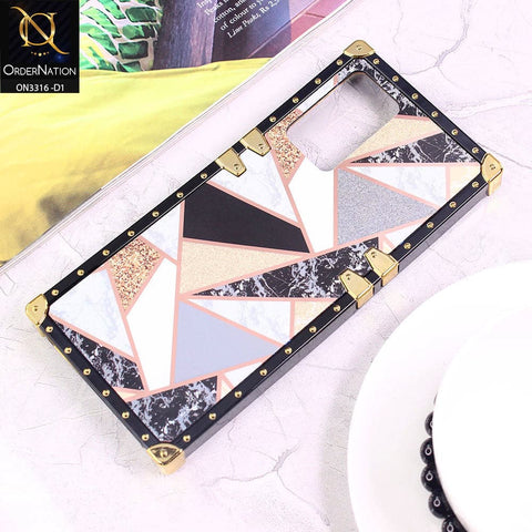 Xiaomi Poco M3 Cover - Design 1 - Smart Mosaic Marble and Glitter Trunk Style Soft Case Without Strap