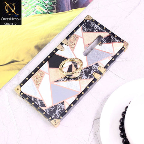 Oppo Reno 2Z Cover - Design 1 - Smart Mosaic Marble and Glitter Trunk Style Soft Case