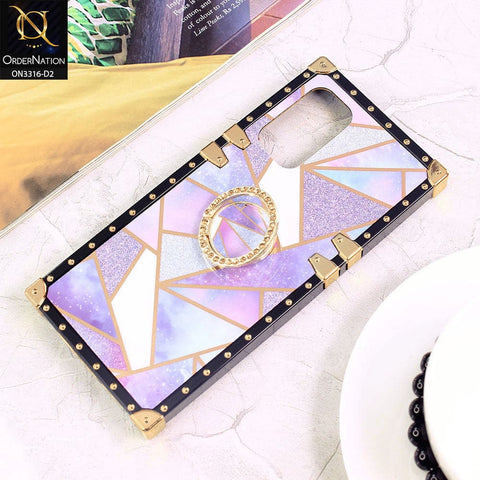 Oppo Reno 5 4G Cover - Design 3 - Smart Mosaic Marble and Glitter Trunk Style Soft Case Without Strap