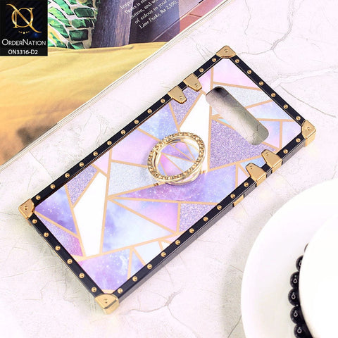 Samsung Galaxy S10 Plus Cover - Design 3 - Smart Mosaic Marble and Glitter Trunk Style Soft Case Without Strap