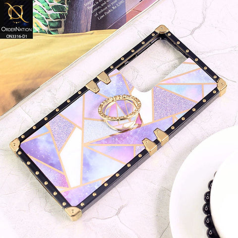 Samsung Galaxy S21 Ultra 5G Cover - Design 3 - Smart Mosaic Marble and Glitter Trunk Style Soft Case Without Strap