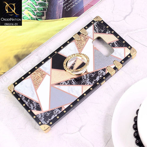 Samsung Galaxy S8 Plus Cover - Design 1 - Smart Mosaic Marble and Glitter Trunk Style Soft Case Without Strap