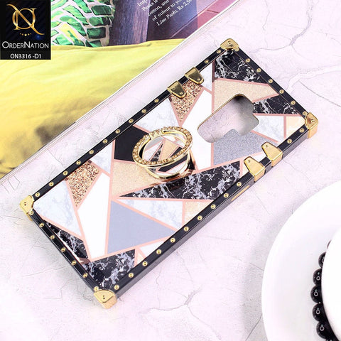 Samsung Galaxy S9 Plus Cover - Design 1 - Smart Mosaic Marble and Glitter Trunk Style Soft Case Without Strap