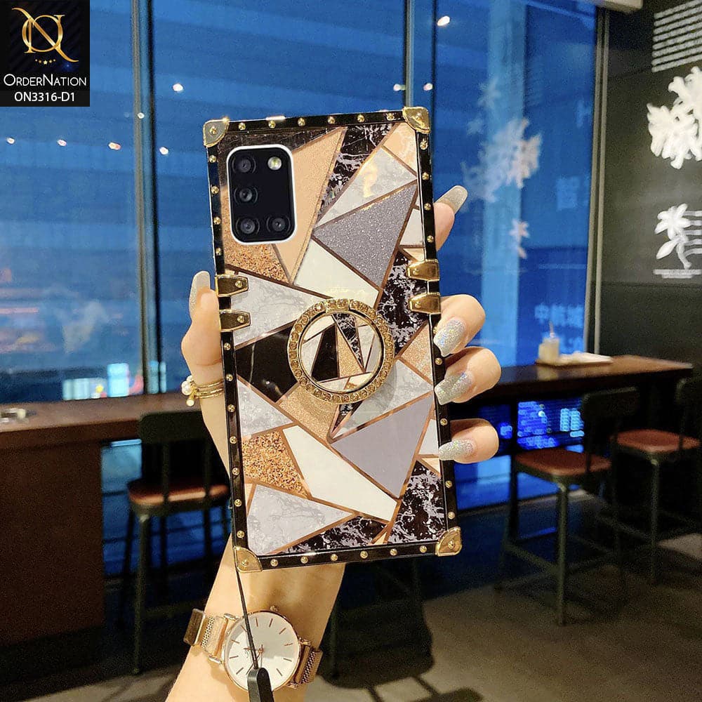 Samsung Galaxy A71 5G Cover - Design 1 - Smart Mosaic Marble and Glitter Trunk Style Soft Case Without Strap