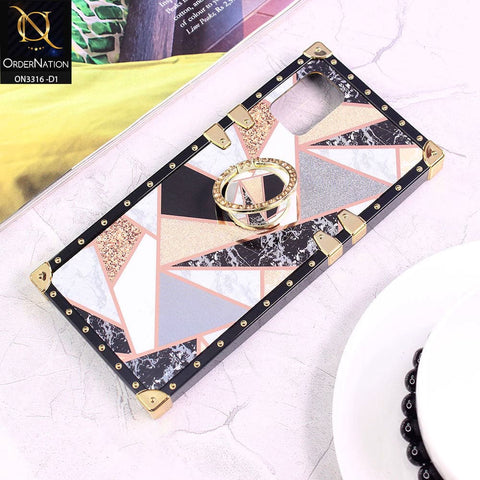 Samsung Galaxy A71 5G Cover - Design 1 - Smart Mosaic Marble and Glitter Trunk Style Soft Case Without Strap