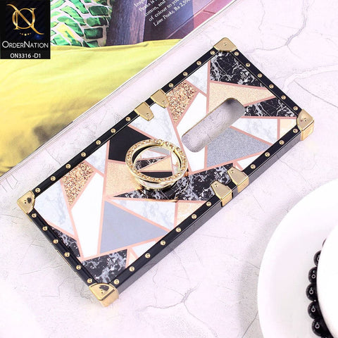 Vivo V17 Pro Cover - Design 1 - Smart Mosaic Marble and Glitter Trunk Style Soft Case Without Strap