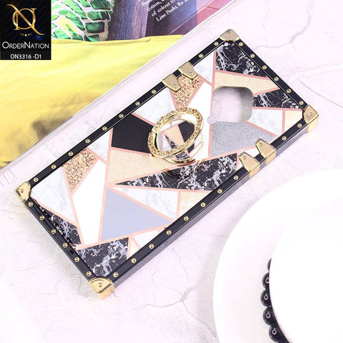 Vivo S1 Pro Cover - Design 1 - Smart Mosaic Marble and Glitter Trunk Style Soft Case Without Strap