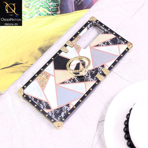 Vivo Y51a Cover - Design 1 - Smart Mosaic Marble and Glitter Trunk Style Soft Case Without Strap