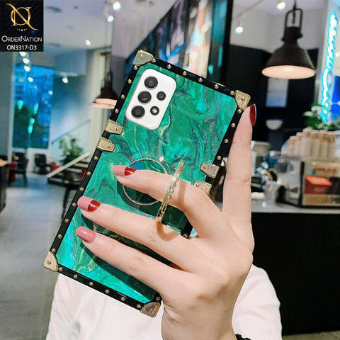Samsung Galaxy A52s 5G Cover - Design 3 - Stylish Trunk Chest Design Square Shape Soft Protective Case with Ring Holder