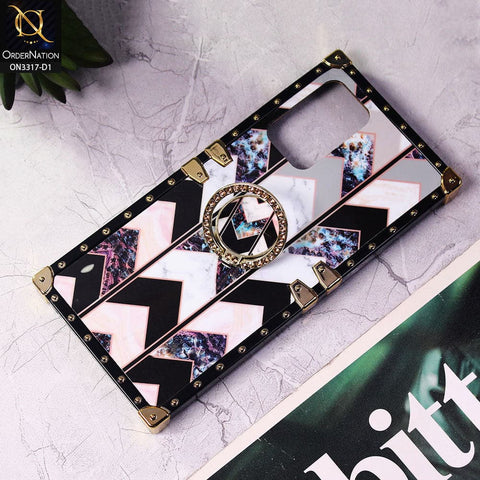Samsung Galaxy A52s 5G Cover - Design 1 - Stylish Trunk Chest Design Square Shape Soft Protective Case with Ring Holder