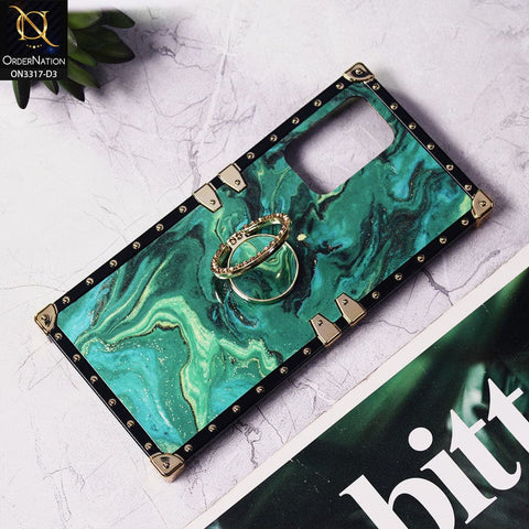 Samsung Galaxy A52 Cover - Design 3 - Stylish Trunk Chest Design Square Shape Soft Protective Case with Ring Holder