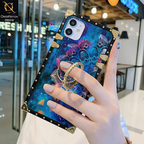 Samsung Galaxy A72 Cover - Luminous Galaxy Starry Sky Flower Pattern Soft TPU Trunk Chest Case with Ring Holder