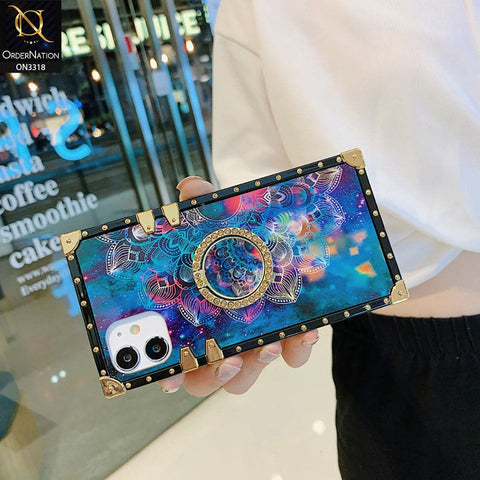 Samsung Galaxy A72 Cover - Luminous Galaxy Starry Sky Flower Pattern Soft TPU Trunk Chest Case with Ring Holder
