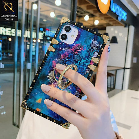 Samsung Galaxy A72 Cover - Luminous Galaxy Starry Sky Flower Pattern Soft TPU Trunk Chest Case with Ring Holder
