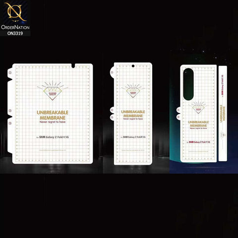 Samsung Galaxy Z Fold 3 5G Protector - 360° Transparent Full Body Unbreakable Protective Film Sticker Cover