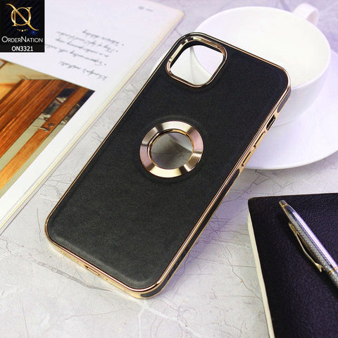 iPhone 14 Plus Cover - Black - J-Case Elegant Series Explosion Proof Scratch Resistant Matte Leather Soft Case