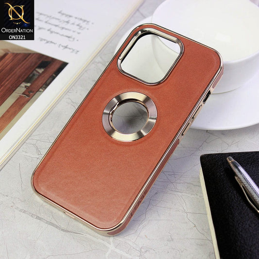 iPhone 14 Pro Cover - Brown - J-Case Elegant Series Explosion Proof Scratch Resistant Matte Leather Soft Case