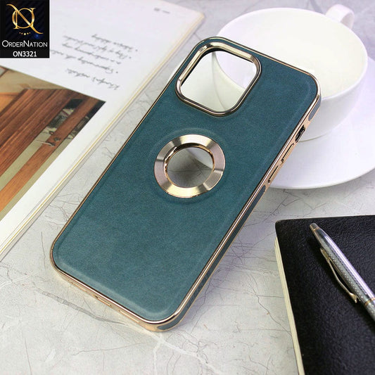 iPhone 14 Pro Cover - Green - J-Case Elegant Series Explosion Proof Scratch Resistant Matte Leather Soft Case