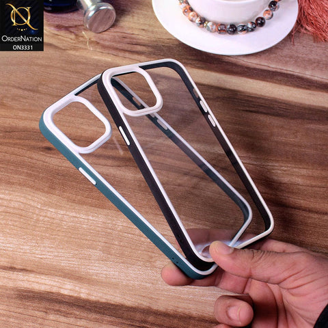 iPhone 12 Pro Max Cover - Black - Brand Club Color Borders Transparent Soft Case