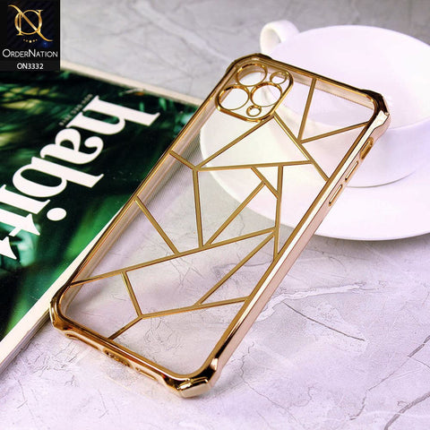 iPhone 11 Pro Cover - White - Smart Mosaic Marble color Borders Transparent Soft Case