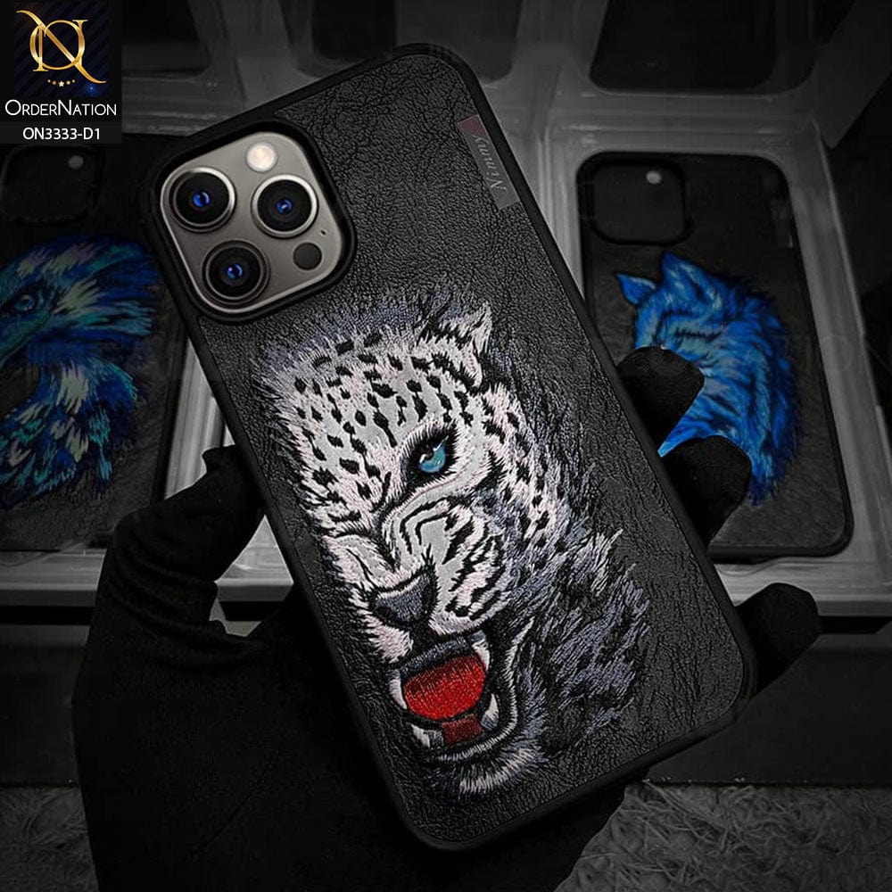 iPhone 13 Pro Max Cover - Design 1 - Nimmy 3D Embroidery Shell Leather Soft Case