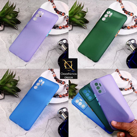 Vivo Y21s Cover - Green - New Style Soft Silicone Semi-Transparent Soft Case