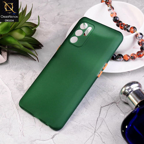 Oppo Reno 6 Cover - Green - New Style Soft Silicone Semi-Transparent Soft Case