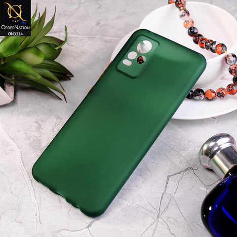 Vivo V21e Cover - Green - New Style Soft Silicone Semi-Transparent Soft Case