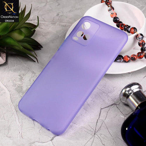 Vivo Y21 Cover - Purple - New Style Soft Silicone Semi-Transparent Soft Case