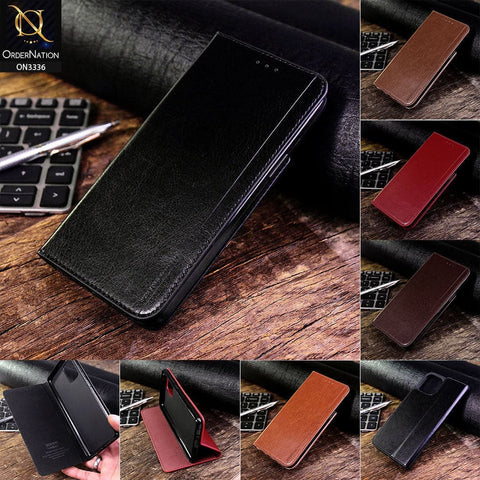 Vivo S1 Pro Cover - Red - Rich Boss Leather Texture Soft Flip Book Case